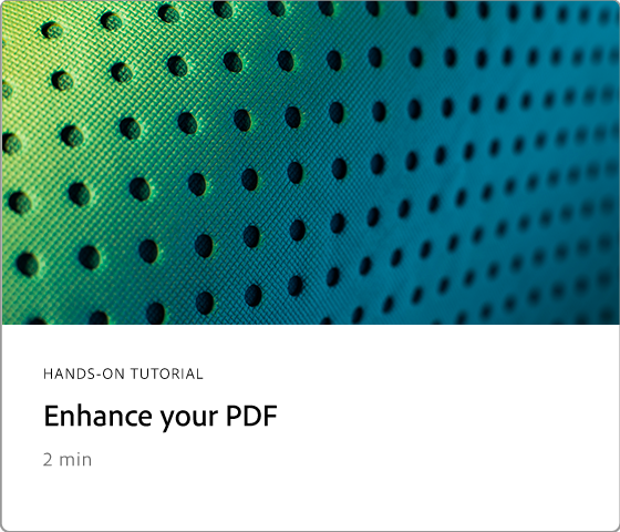 Améliorer votre PDF