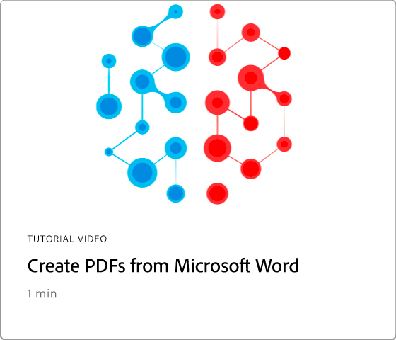 Création de fichiers de PDF à partir de Microsoft Word