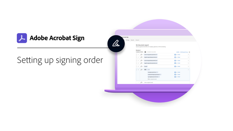 Configuration de l’ordre de signature