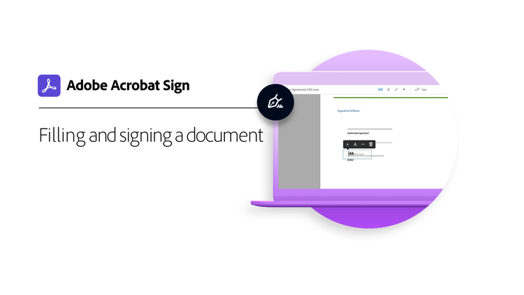 Remplissage et signature d’un document