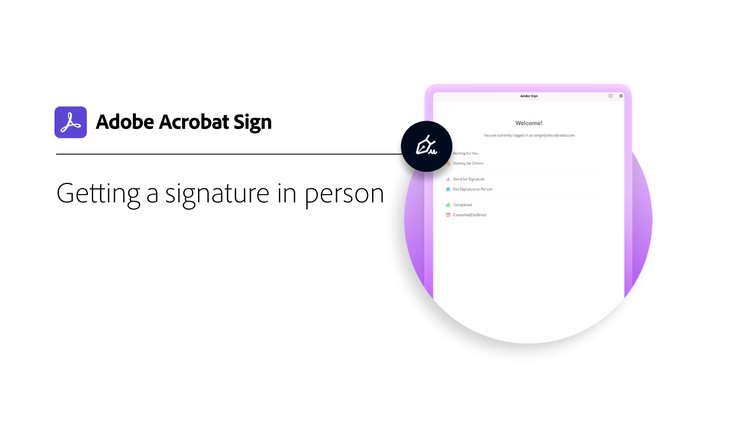 Obtenir une signature en personne