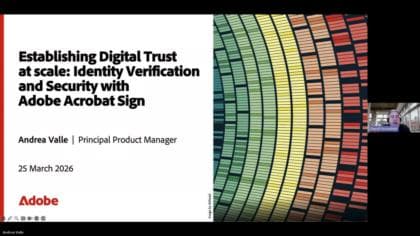Établir une confiance numérique à grande échelle - Vérification et sécurité des identités avec Acrobat Sign