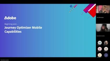 Fonctionnalités mobiles de Journey Optimizer