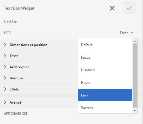 Spécification du style intégré d’un champ