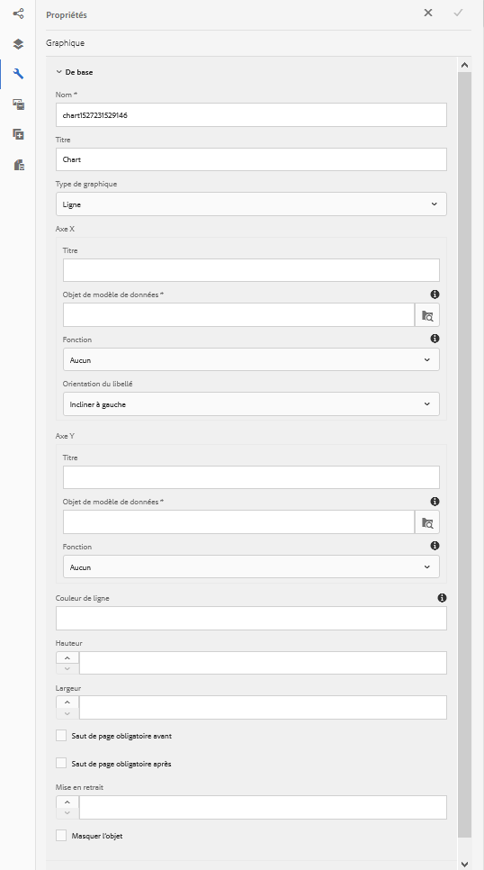 Propriétés de base d’un graphique en ligne dans le canal d’impression