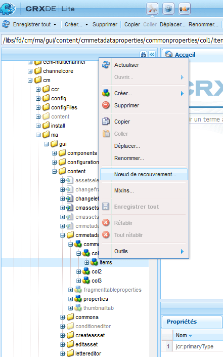 Nœud de recouvrement