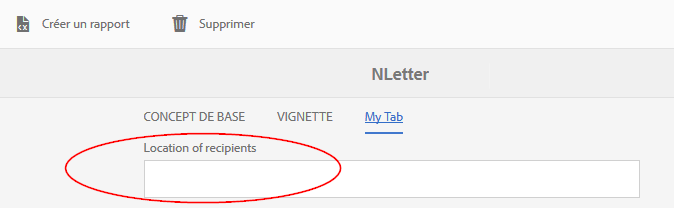 Propriété personnalisée ajoutée à une ressource