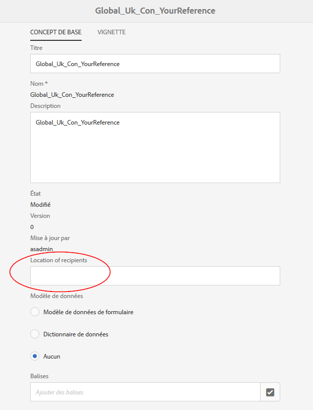 Propriété personnalisée ajoutée à tous les types de ressource