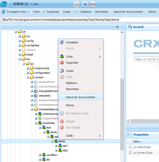 Nœud de recouvrement