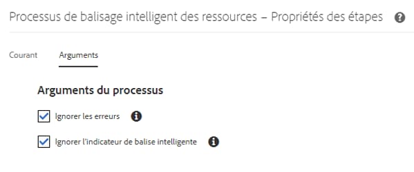 Configuration du workflow Ressource de mise à jour de la gestion des ressources numériques pour ajouter l’étape des balises intelligentes et sélectionner l’avance du gestionnaire