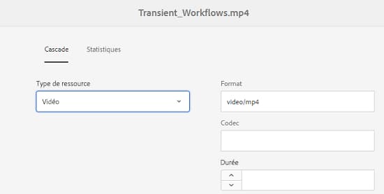 Métadonnées en cascade pour une ressource vidéo
