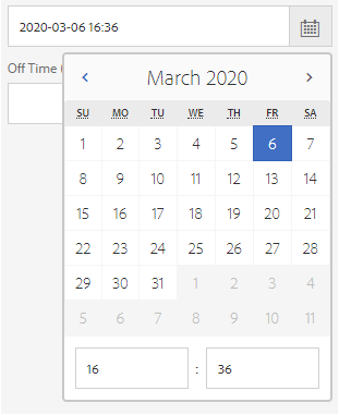 Utilisez le sélecteur de date et d’heure ou utilisez les touches du clavier dans le champ Heure d’activation pour ajouter la date et l’heure d’activation de la ressource