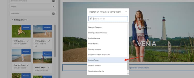 Insérer un teaser de produit