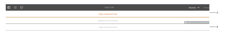 Conteneur de dispositions dans le calque de structure