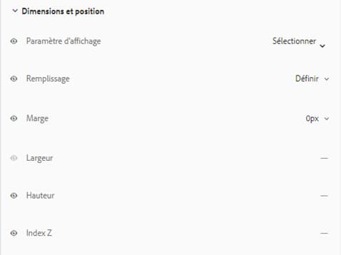 Styles masqués et non masqués
