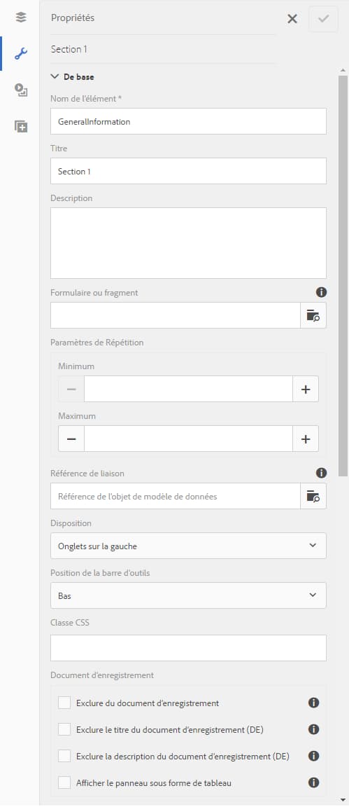 Expression de fin d’étape dans la disposition Assistant d’un formulaire à plusieurs étapes