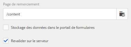 Activation de la validation côté serveur