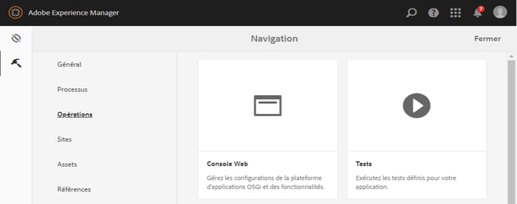 Instantané du référentiel CRX