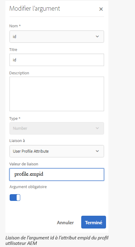 Modifier l’argument