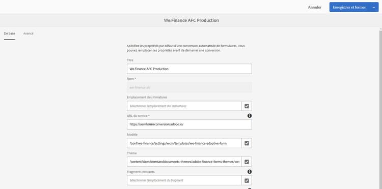 Exploitation AFC We.Finance