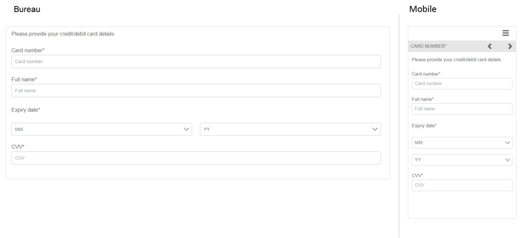 Fragment d’informations de carte de crédit
