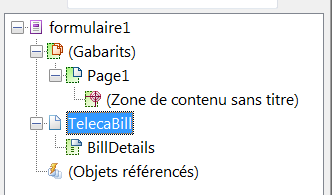 Sous-formulaire pour le modèle dʼimpression