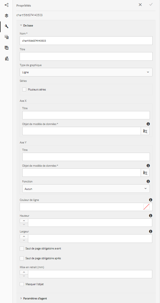 Propriétés de base d’un graphique en ligne dans le canal d’impression