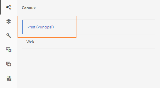 Canal d’impression en tant que base