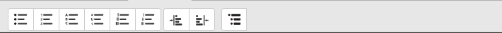 Barre d’outils de la liste
