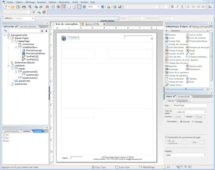 Concepteur : crée une mise en page