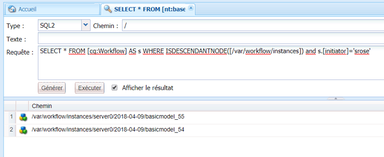 instance de workflow