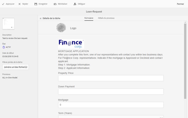 détails de la tâche