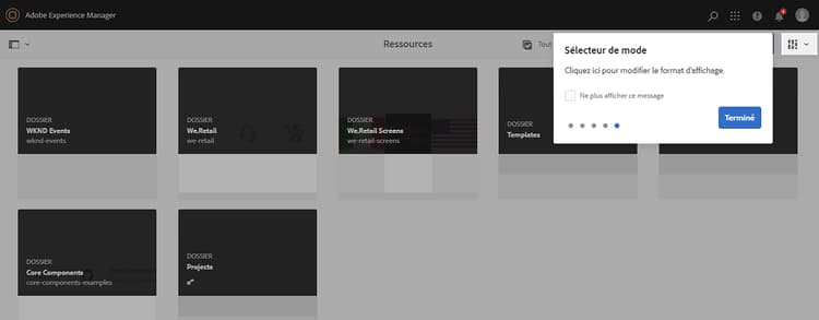 Sélecteur d’affichage