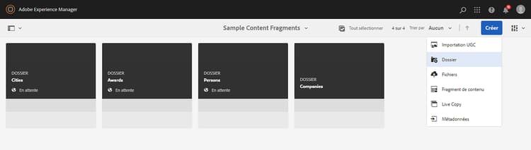 Option Créer un dossier