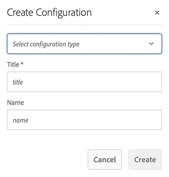 Créer une configuration de traduction