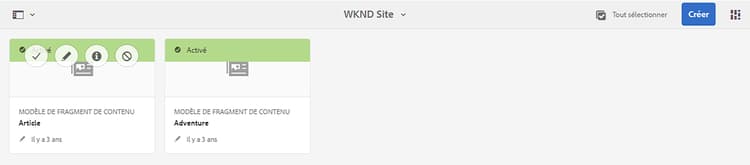 Modèles de fragment de contenu