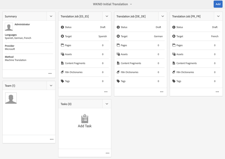 Projet de traduction