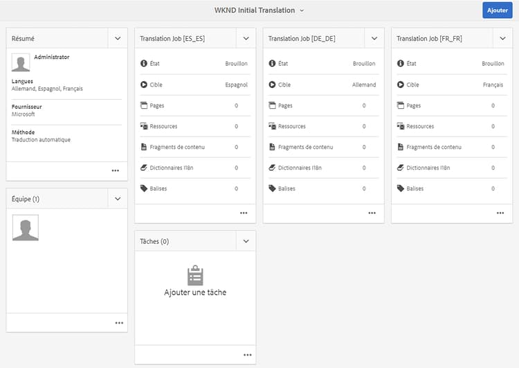 Projet de traduction