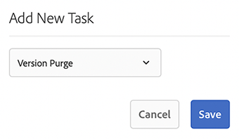 Ajouter la Purge de version