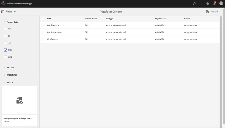 Ouverture du transformateur de contenu 5