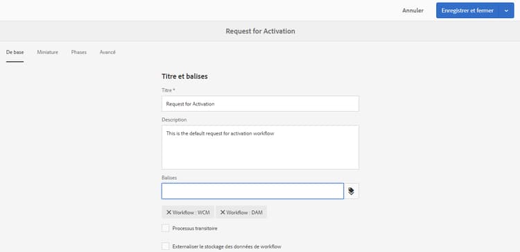 Modifier les propriétés de page du modèle