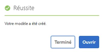 Fenêtre de confirmation