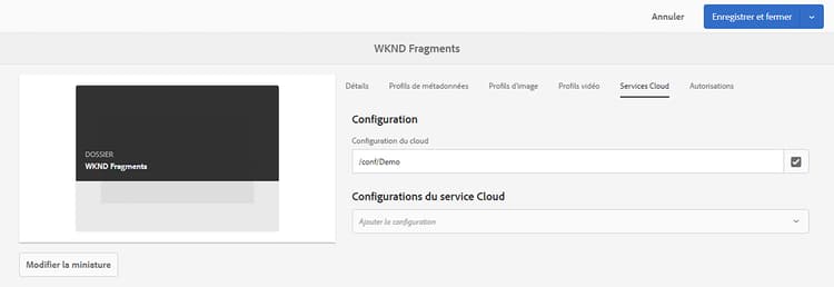 Configurer le dossier de ressources