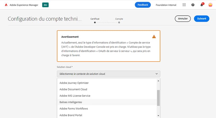 Intégration d’AEM à d’autres solutions