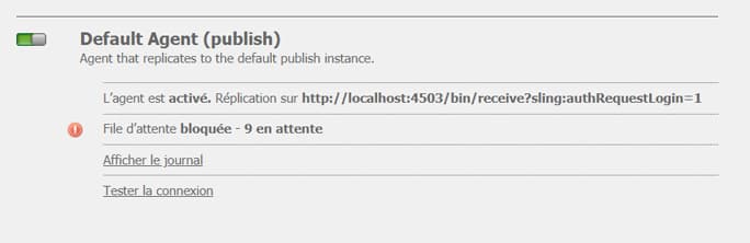 Configurer l’agent de réplication