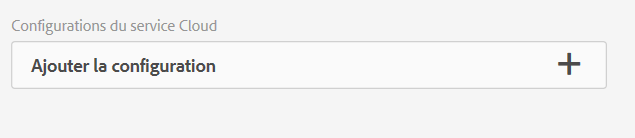 Ajouter la configuration