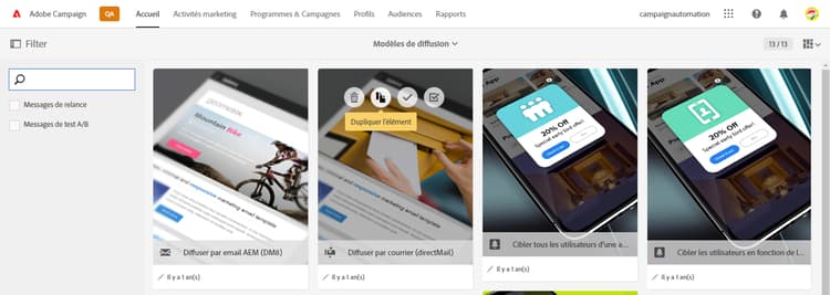 Dupliquer l’élément.