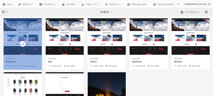 Sélectionner - Vue Carte