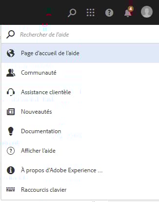 Barre d’outils de la console