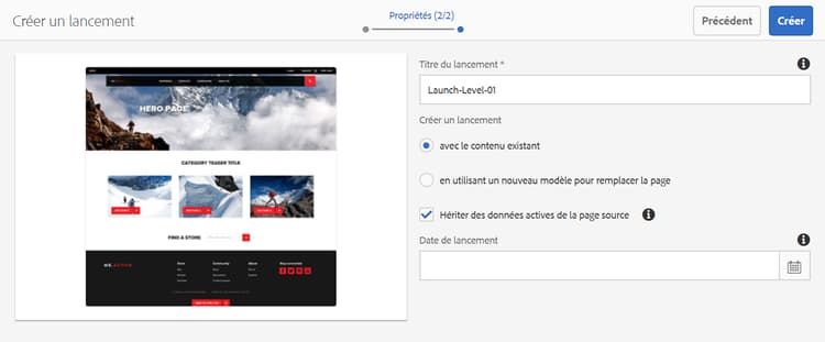 Spécification des propriétés.